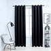 Draperii opace cu inele metalice, 2 buc., negru, 140 x 225 cm - WALTI WALTI
