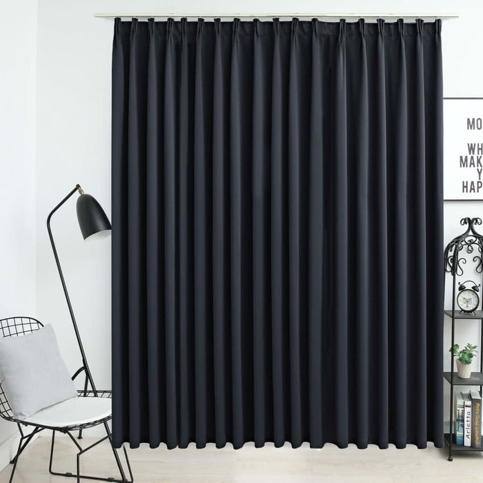 Draperie opacă, negru, 290 x 245 cm, cu cârlige - WALTI WALTI