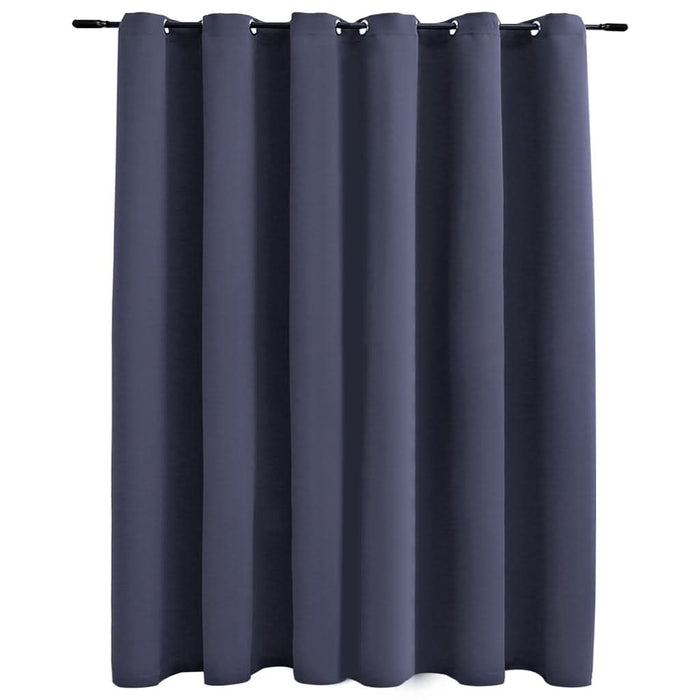 Draperie opacă cu inele metalice, antracit, 290 x 245 cm - WALTI WALTI