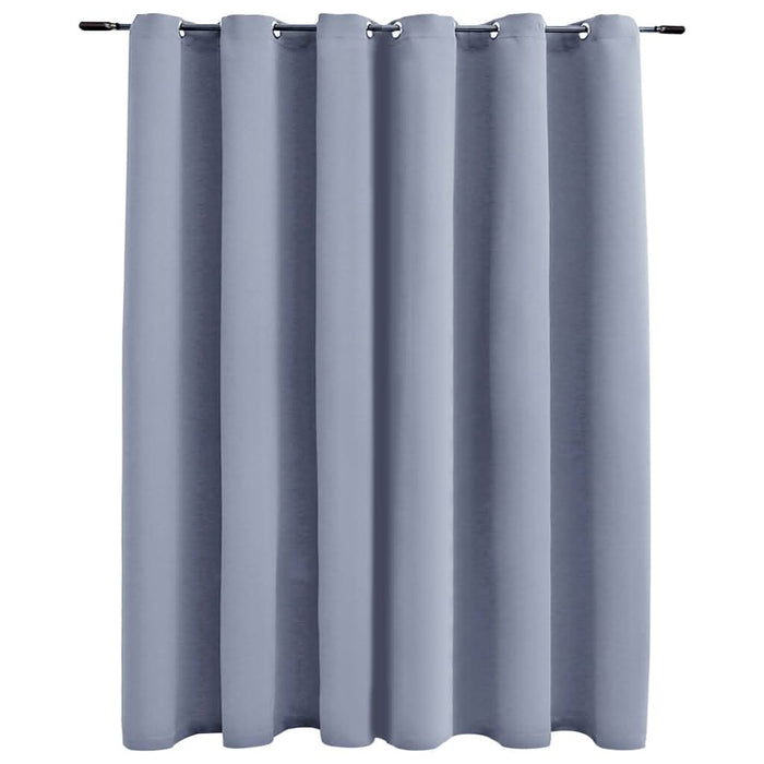 Draperie opacă cu inele metalice, gri, 290 x 245 cm - WALTI WALTI
