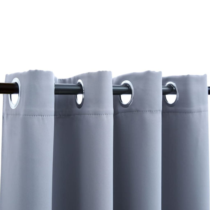 Draperie opacă cu inele metalice, gri, 290 x 245 cm - WALTI WALTI