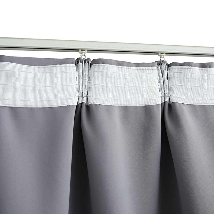 Draperii opace cu cârlige, 2 buc., gri, 140 x 175 cm - WALTI WALTI