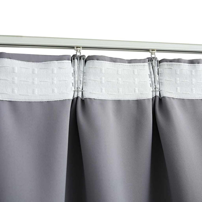Draperii opace cu cârlige, 2 buc., gri, 140 x 225 cm - WALTI WALTI