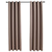 Draperii opace cu inele metalice, 2 buc, gri taupe, 140x175 cm - WALTI WALTI