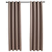 Draperii opace cu inele metalice, 2 buc., gri taupe, 140x245 cm - WALTI WALTI