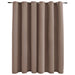 Draperie opacă cu inele metalice, gri taupe, 290 x 245 cm - WALTI WALTI