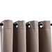 Draperie opacă cu inele metalice, gri taupe, 290 x 245 cm - WALTI WALTI