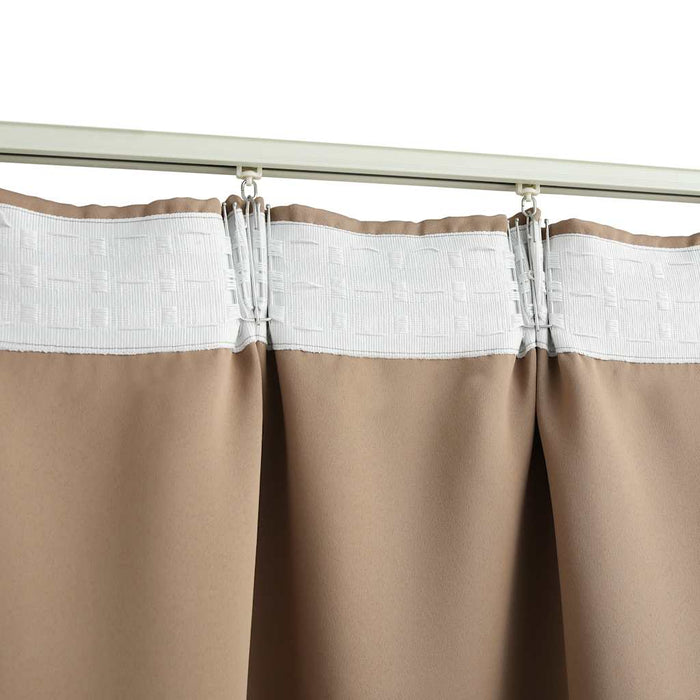 Draperii opace cu cârlige, 2 buc., gri taupe, 140 x 175 cm - WALTI WALTI