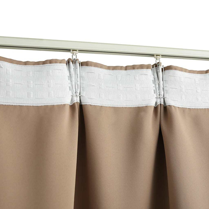 Draperii opace cu cârlige, 2 buc., gri taupe, 140 x 225 cm - WALTI WALTI