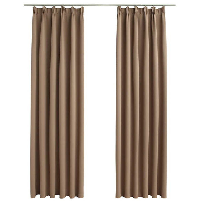 Draperii opace, 2 buc., gri taupe, 140 x 245 cm, cu cârlige - WALTI WALTI