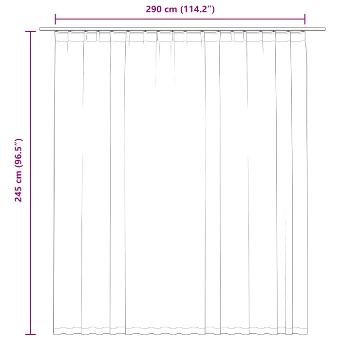 Draperie opacă, gri taupe, 290 x 245 cm, cu cârlige - WALTI WALTI