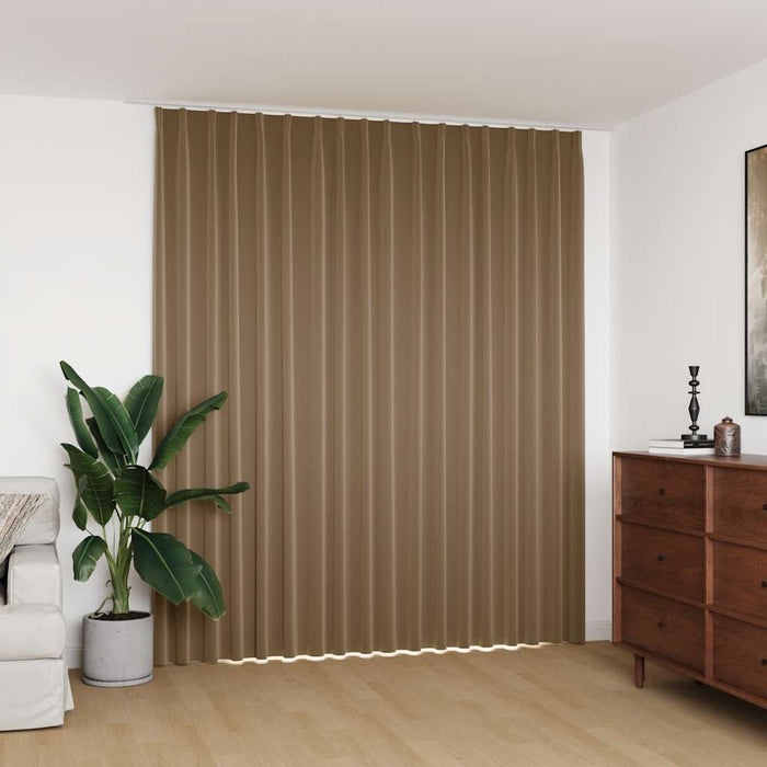 Draperie opacă, gri taupe, 290 x 245 cm, cu cârlige - WALTI WALTI