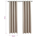 Draperii opace cu inele metalice, 2 buc., bej, 140 x 175 cm - WALTI WALTI