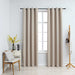 Draperii opace cu inele metalice, 2 buc., bej, 140 x 245 cm - WALTI WALTI