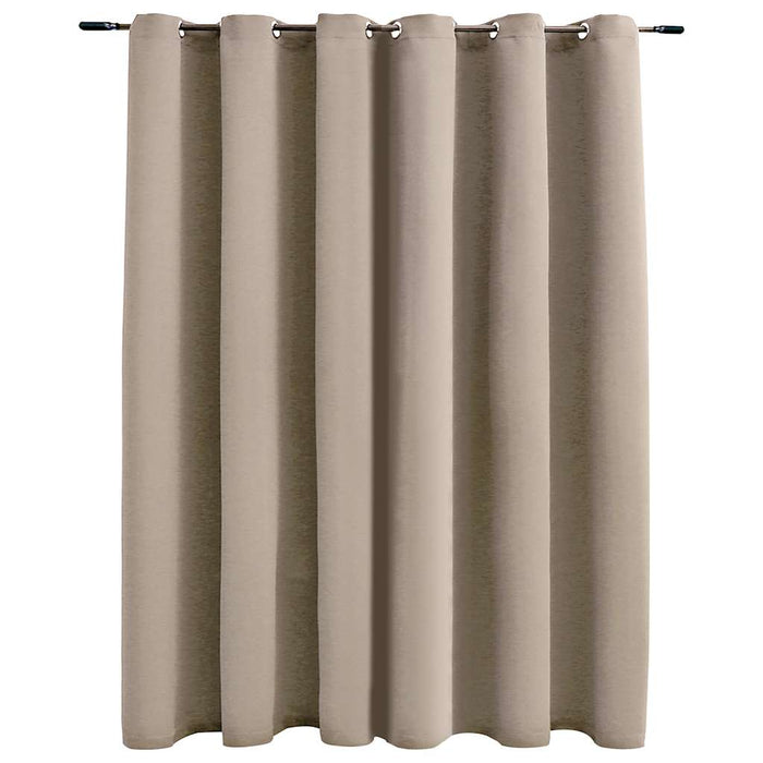 Draperie opacă cu inele metalice, bej, 290 x 245 cm - WALTI WALTI
