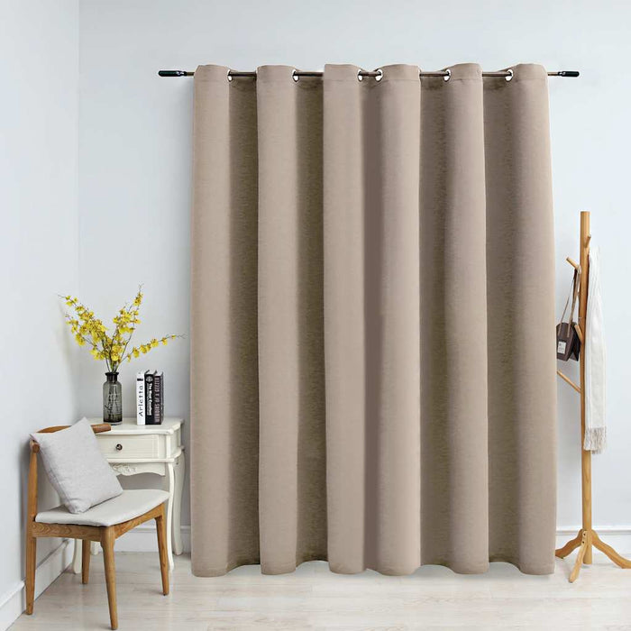 Draperie opacă cu inele metalice, bej, 290 x 245 cm - WALTI WALTI