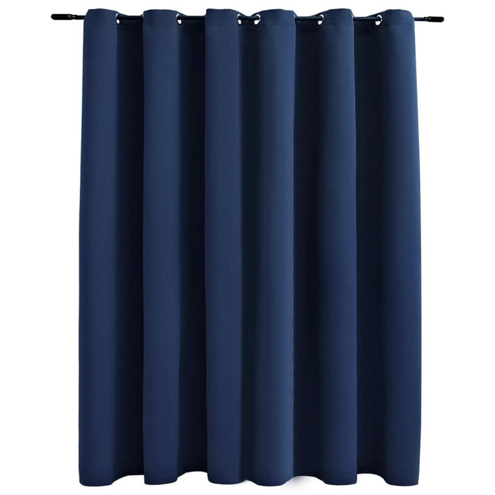 Draperie opacă cu inele metalice, albastru, 290 x 245 cm - WALTI WALTI