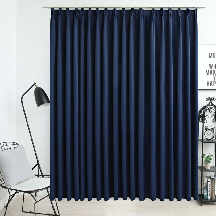 Draperie opacă, albastru, 290 x 245 cm, cu cârlige - WALTI WALTI