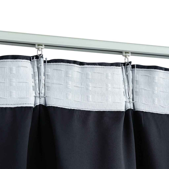 Draperii opace cu cârlige, 2 buc., antracit, 140 x 175 cm - WALTI WALTI