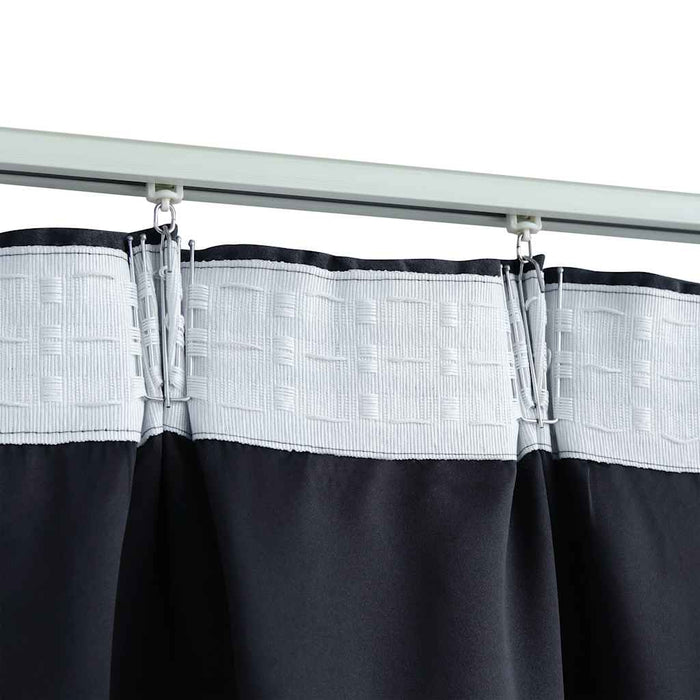 Draperii opace cu cârlige, 2 buc., antracit, 140 x 225 cm - WALTI WALTI
