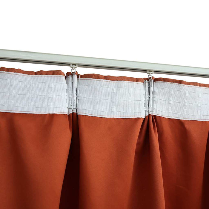 Draperii opace cu cârlige, 2 buc., ruginiu, 140 x 245 cm - WALTI WALTI