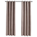 Draperii opace cu inele metalice, 2 buc., gri taupe, 140x225 cm - WALTI WALTI