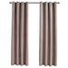 Draperii opace cu inele metalice, 2 buc., gri taupe, 140x245 cm - WALTI WALTI