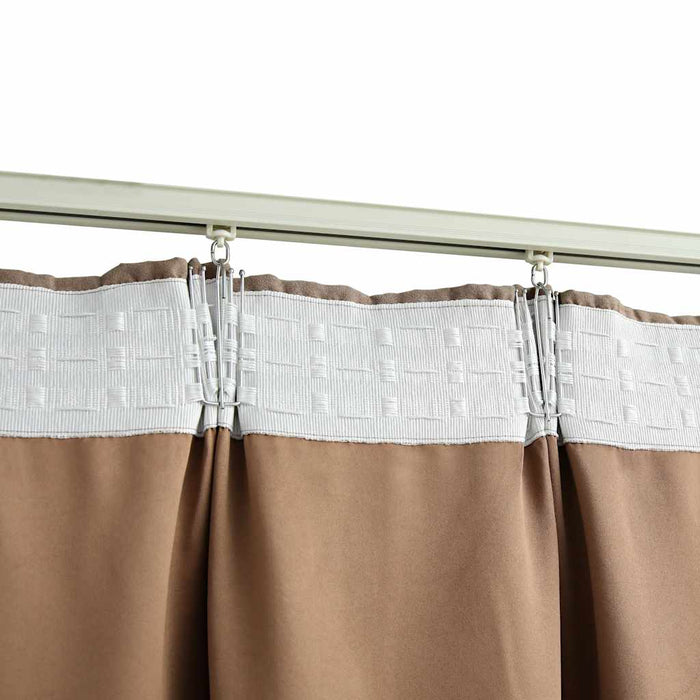 Draperii opace cu cârlige, 2 buc., gri taupe, 140 x 175 cm - WALTI WALTI