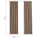 Draperii opace cu cârlige, 2 buc., gri taupe, 140 x 175 cm - WALTI WALTI