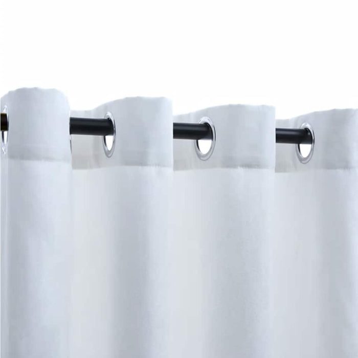 Draperii opace cu inele metalice, 2 buc., alb, 140 x 245 cm - WALTI WALTI