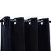 Draperii opace cu inele, 2 buc., negru, 140 x 175 cm, catifea - WALTI WALTI