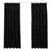 Draperii opace cu cârlige, 2 buc., negru, 140x175 cm, catifea - WALTI WALTI
