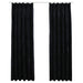 Draperii opace, 2 buc., negru, 140x225 cm, catifea, cu cârlige - WALTI WALTI