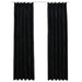 Draperii opace cu cârlige, 2 buc., negru, 140x245 cm, catifea - WALTI WALTI