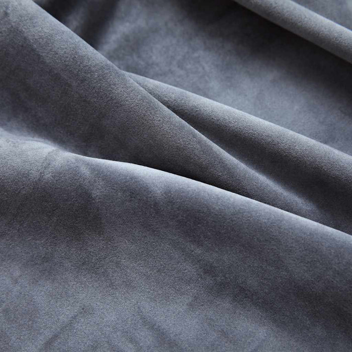 Draperii opace cu inele, 2 buc., antracit, 140x175 cm, catifea - WALTI WALTI