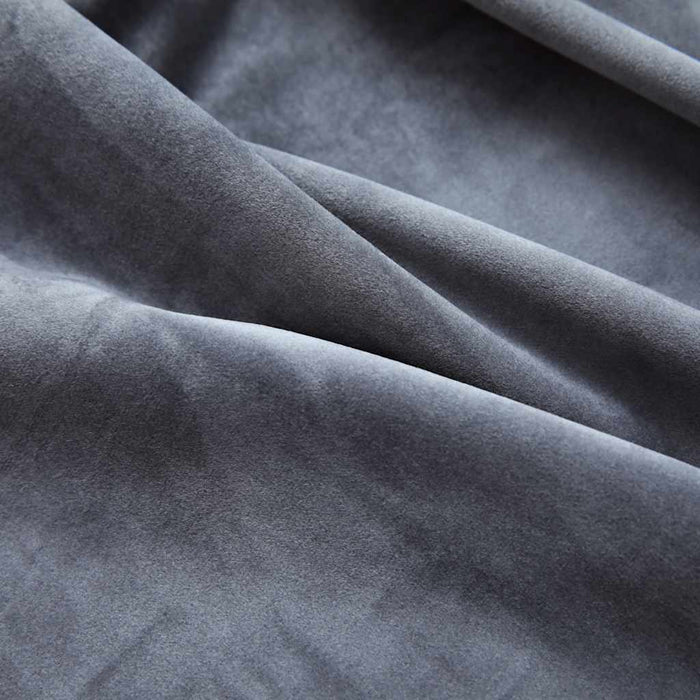Draperie opacă cu inele metalice, antracit, 290x245 cm, catifea - WALTI WALTI