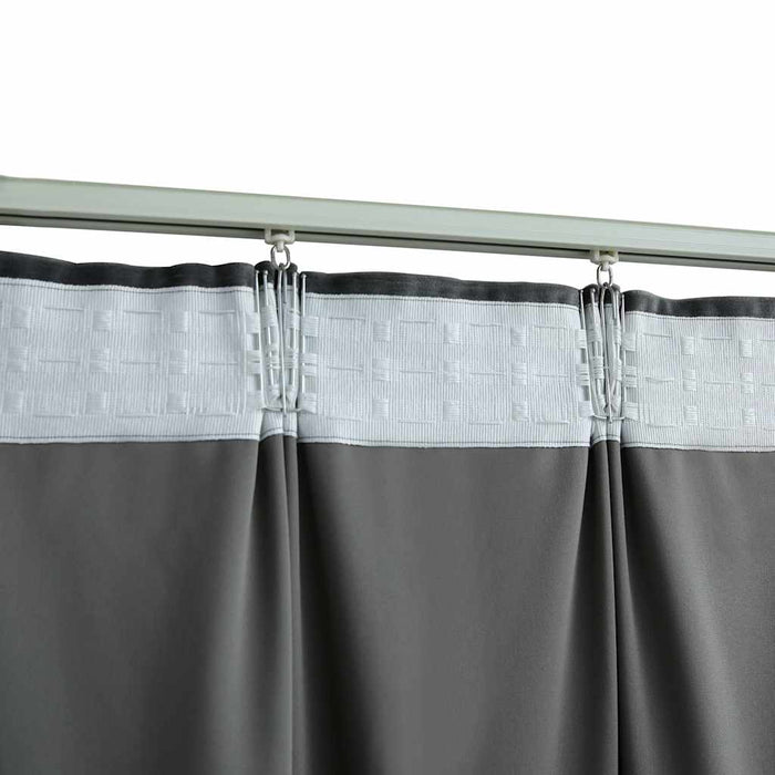 Draperii opace cu cârlige, 2 buc., antracit, 140x245cm, catifea - WALTI WALTI