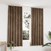 Draperii opace, 2 buc., bej, 140x175 cm, catifea, cu cârlige - WALTI WALTI