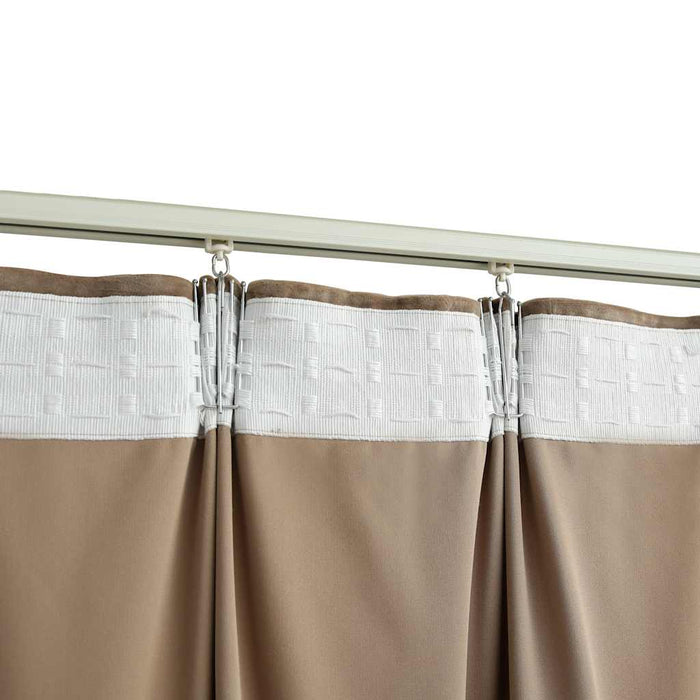 Draperii opace cu cârlige, 2 buc., bej, 140x245 cm, catifea - WALTI WALTI
