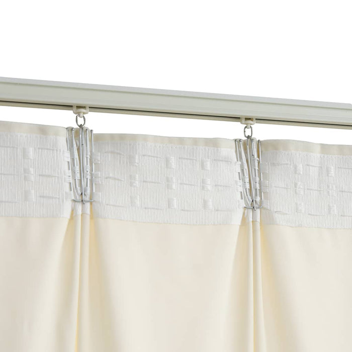 Draperii opace, 2 buc., crem, 140x245 cm, catifea, cu cârlige - WALTI WALTI