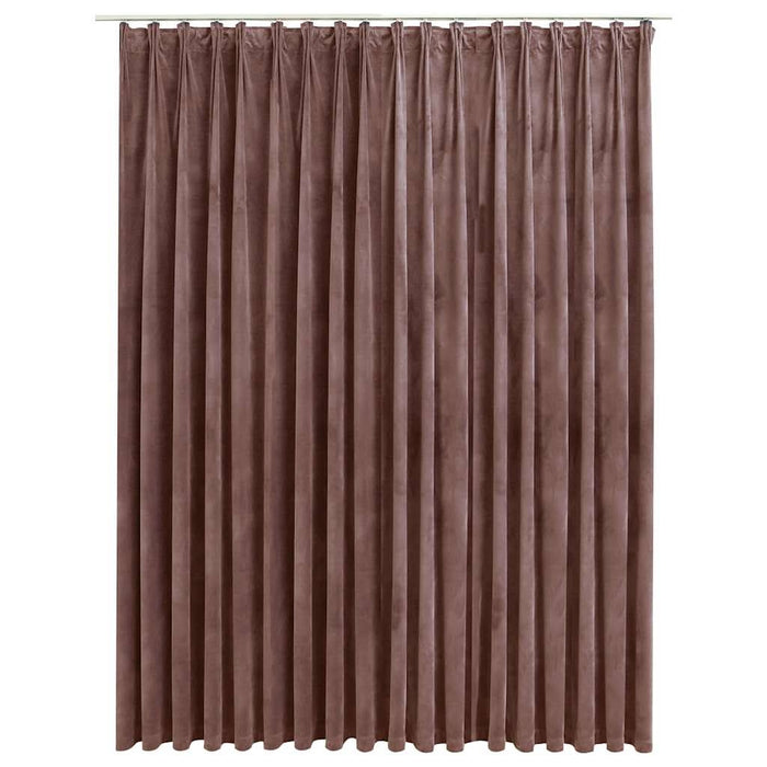 Draperie opacă, roz antichizat, 290x245 cm, catifea, cu cârlige - WALTI WALTI