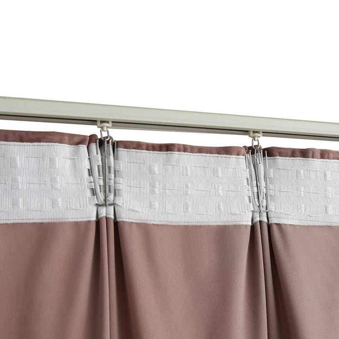 Draperie opacă, roz antichizat, 290x245 cm, catifea, cu cârlige - WALTI WALTI