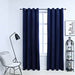 Draperii opace cu inele, 2 buc., albastru, 140x225 cm, catifea - WALTI WALTI