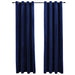 Draperii opace cu inele, 2 buc., albastru, 140x245 cm, catifea - WALTI WALTI