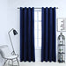 Draperii opace cu inele, 2 buc., albastru, 140x245 cm, catifea - WALTI WALTI