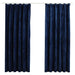 Draperii opace cu cârlige, 2 buc, albastru, 140x175 cm, catifea - WALTI WALTI