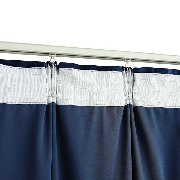 Draperii opace cu cârlige, 2 buc, albastru, 140x175 cm, catifea - WALTI WALTI