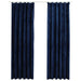 Draperii opace 2 buc. albastru închis 140x175cm catifea cârlige - WALTI WALTI