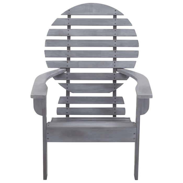 Scaun Adirondack, gri, lemn masiv de acacia WALTI