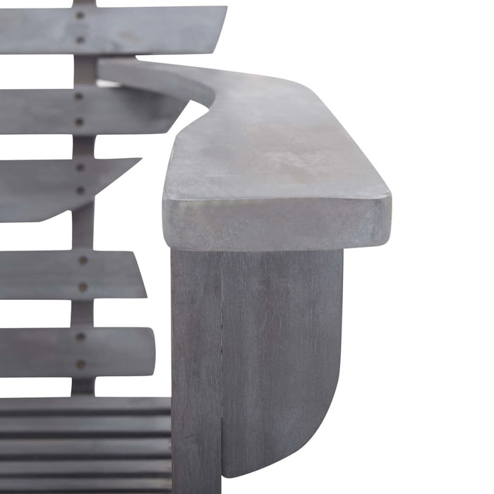 Scaun Adirondack, gri, lemn masiv de acacia WALTI